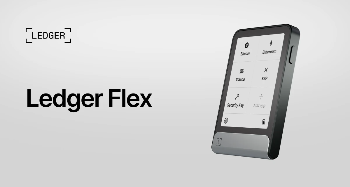 A photograph of the Ledger Flex product is available on shop.ledger.com.
